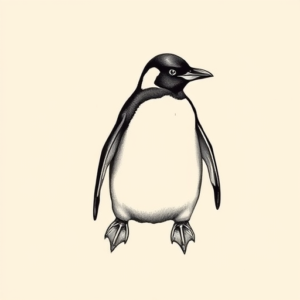 Top View Penguin Tattoo