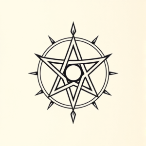 Top View Pentagram Tattoo