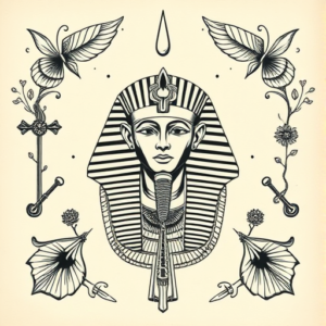 Top View Pharaoh Tattoo