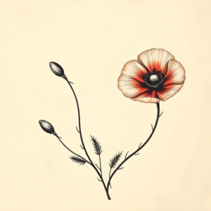 Top View Poppy Tattoo
