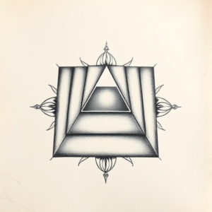 Top View Pyramid Tattoo