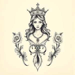 Top View Queen Tattoo