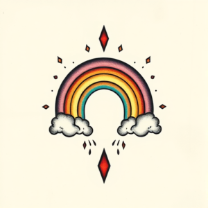 Top View Rainbow Tattoo