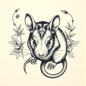 Top View Rat Tattoo