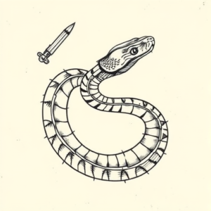 Top View Rattlesnake Tattoo