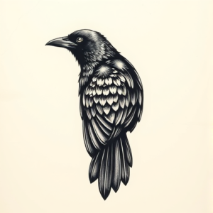 Top View Raven Tattoo