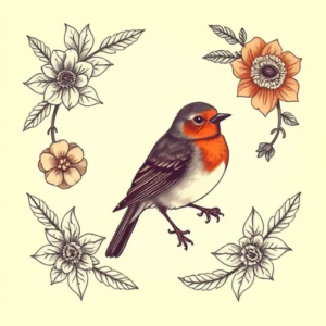 Top View Robin Tattoo