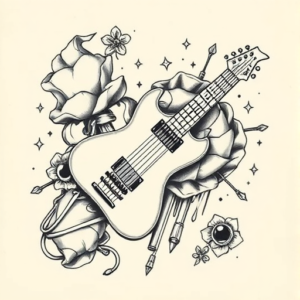 Top View Rock Tattoo