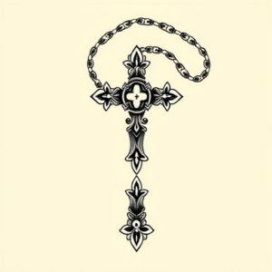 Top View Rosary Tattoo