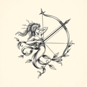 Top View Sagittarius Tattoo