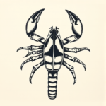 Top View Scorpion Tattoo