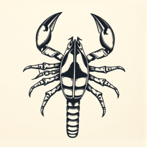 Top View Scorpion Tattoo