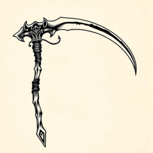 Top View Scythe Tattoo