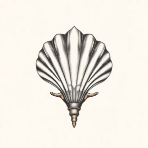 Top View Seashell Tattoo