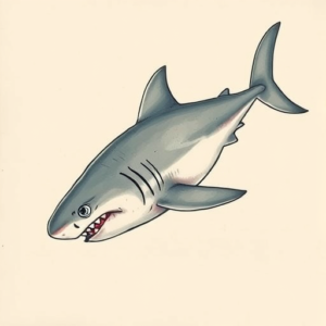 Top View Shark Tattoo