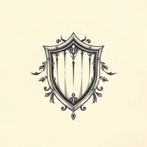 Top View Shield Tattoo