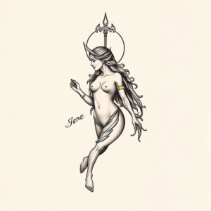 Top View Siren Tattoo