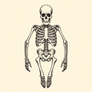 Top View Skeleton Tattoo