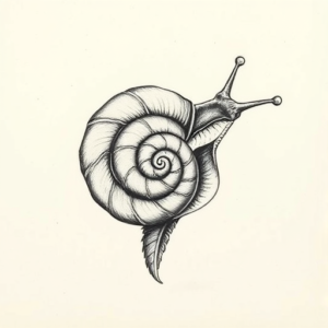 Top View Snail Tattoo