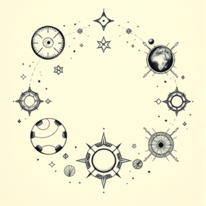 Top View Space Tattoo