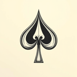 Top View Spade Tattoo