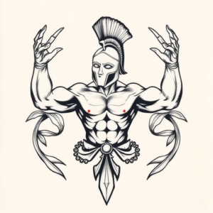 Top View Spartan Tattoo