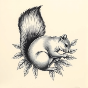 Top View Squirrel Tattoo