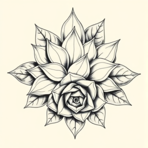 Top View Succulent Tattoo