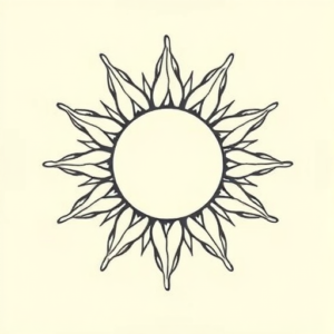 Top View Sun Tattoo