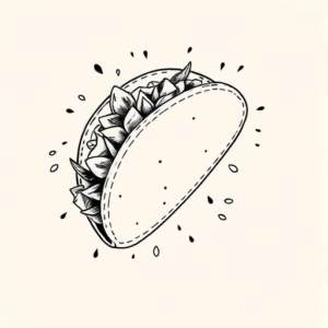 Top View Taco Tattoo