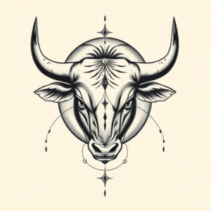 Top View Taurus Tattoo