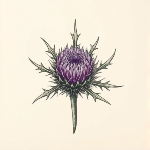 Top View Thistle Tattoo