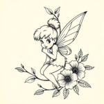 Top View Tinkerbell Tattoo