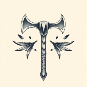 Top View Tomahawk Tattoo