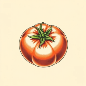 Top View Tomato Tattoo
