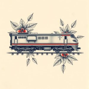 Top View Train Tattoo