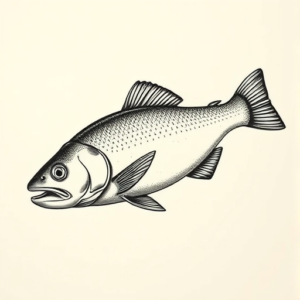 Top View Trout Tattoo