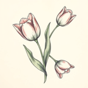 Top View Tulip Tattoo