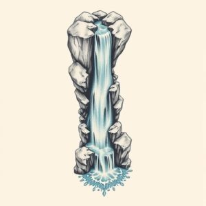 Top View Waterfall Tattoo