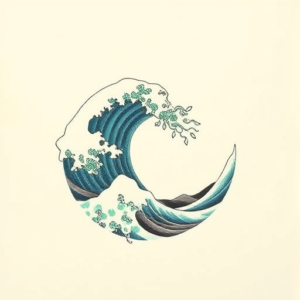 Top View Wave Tattoo