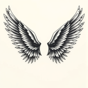 Top View Wings Tattoo
