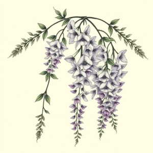 Top View Wisteria Tattoo