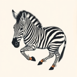 Top View Zebra Tattoo