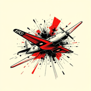 Trash Polka Airplane Tattoo