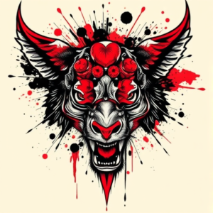 Trash Polka Animal Tattoo