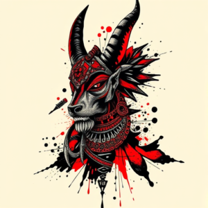 Trash Polka Anubis Tattoo