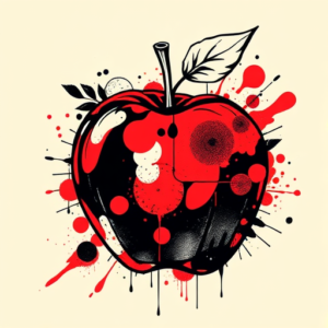 Trash Polka Apple Tattoo