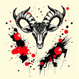 Trash Polka Aries Tattoo