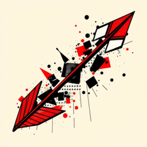 Trash Polka Arrow Tattoo