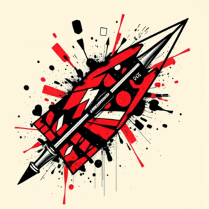 Trash Polka Arrowhead Tattoo